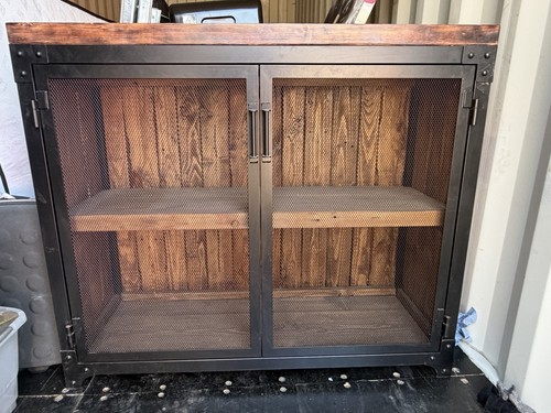 Rustic industrial wood - &, metal