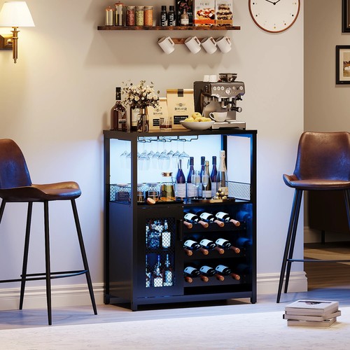 Industrial wine bar cabinet - wine,