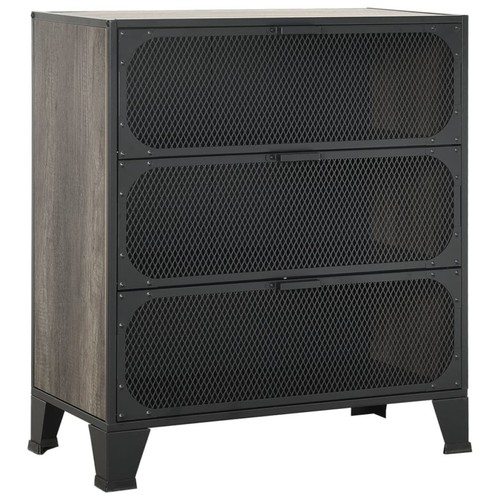 Black grey storage cabinet - storage,
