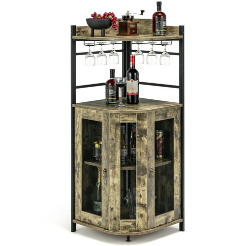 Corner bar cabinet industrial - corner,