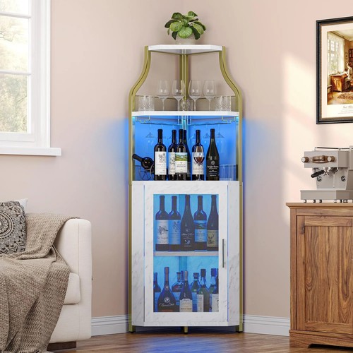 Corner bar wine cabinet - wine, 5-tier