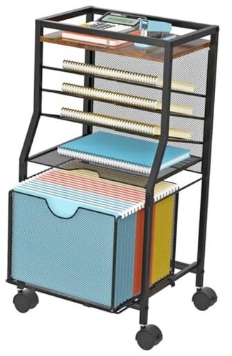 Rolling file cart tier desk - 6-tier,