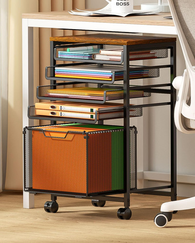 Tier rolling file cart - 5-tier,