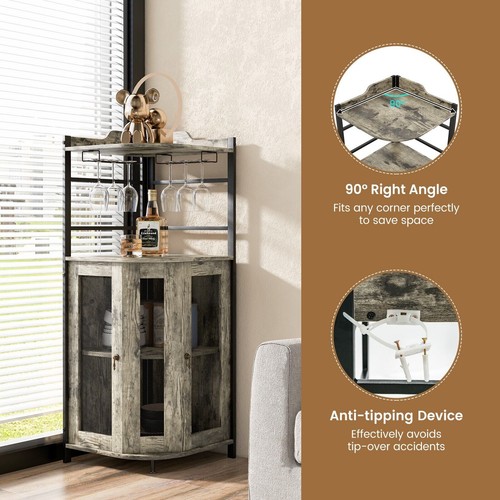 Corner bar cabinet - corner,